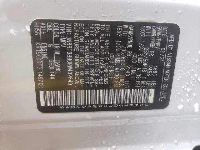 JN8BT3BB0RW432649 Nissan ROGUE SV