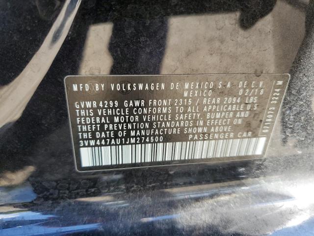 3VW447AU1JM274500 Volkswagen GTI S/SE