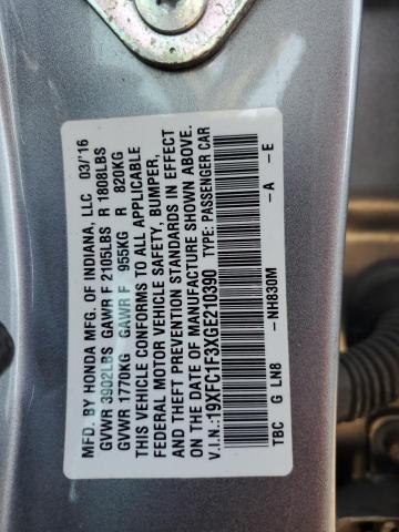 19XFC1F3XGE210390 Honda CIVIC EX