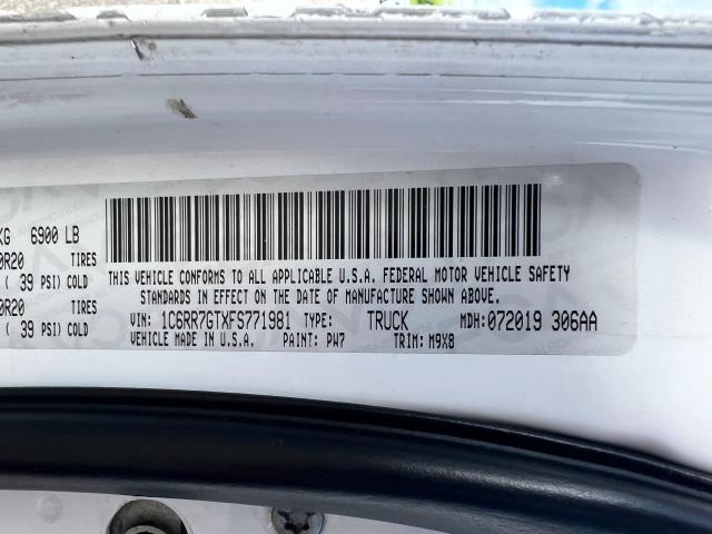 1C6RR7GTXFS771981 RAM 1500 Slt