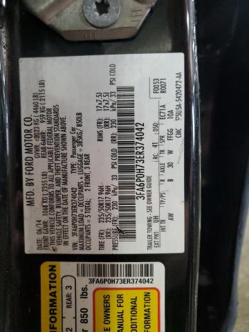 3FA6P0H73ER374042 Ford FUSION SE