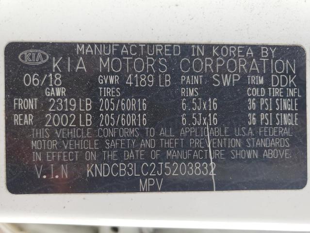 KNDCB3LC2J5203832 KIA NIRO FE