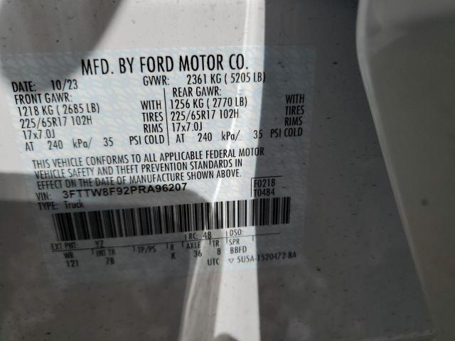 3FTTW8F92PRA96207 Ford Maverick Xl