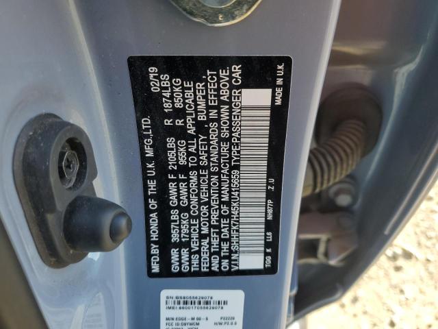 SHHFK7H45KU415659 Honda Civic Sport