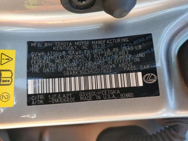 58ABK1GG3HU077823 Lexus ES 350