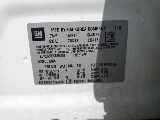 KL4CJASB9GB588956 Buick Encore