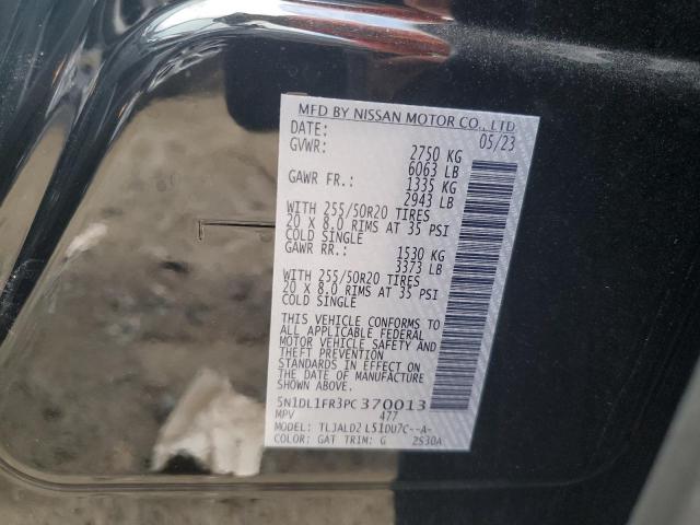 5N1DL1FR3PC370013 Infiniti QX60 LUXE