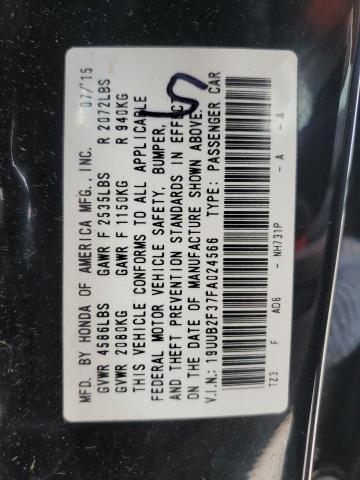 19UUB2F37FA024566 Acura TLX