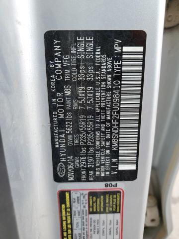 KM8SNDHF2FU098410 Hyundai Santa Fe Gls