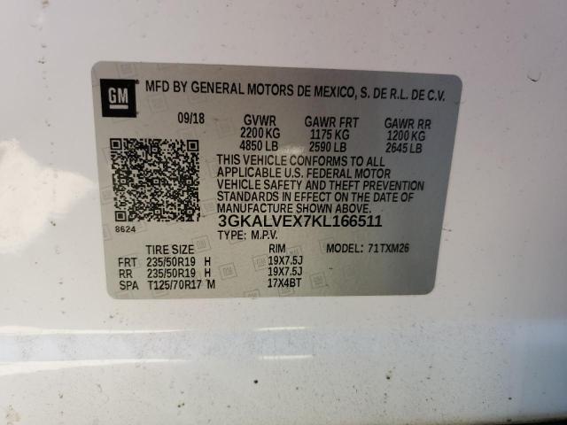 3GKALVEX7KL166511 GMC Terrain Slt