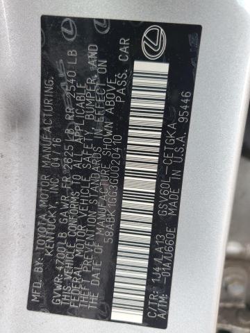 58ABK1GG3GU020410 Lexus ES 350