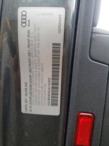 WAUB4AF40JA132942 Audi S4 Premium Plus
