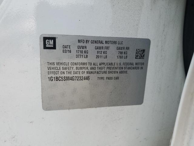1G1BC5SM4G7232446 Chevrolet CRUZE LS