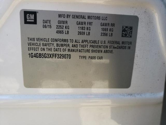 1G4GB5G3XFF329070 Buick Lacrosse