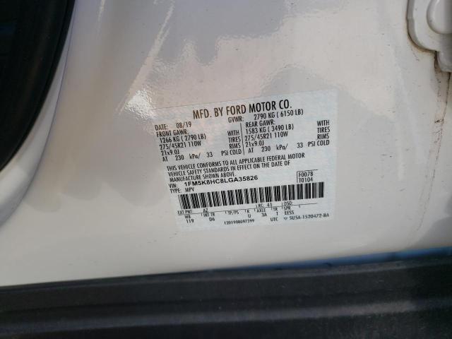 1FM5K8HC8LGA35826 Ford Explorer Platinum