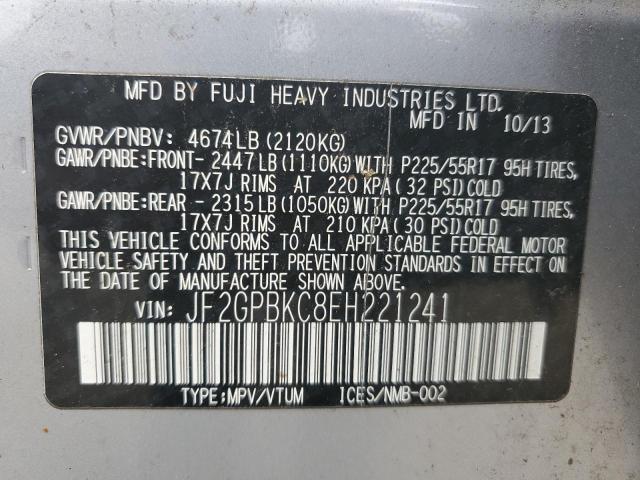 JF2GPBKC8EH221241 Subaru Xv Crosstrek 2.0i Hybrid Touring