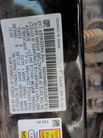 2HGFE2F58NH503659 Honda Civic Sport