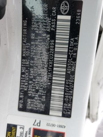 4T1BF1FK8EU328896 Toyota CAMRY L