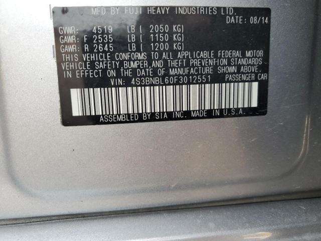4S3BNBL60F3012551 Subaru Legacy 2.5i Limited