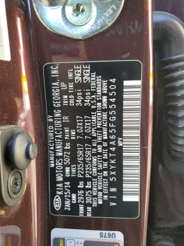 5XYKT4A65FG554504 KIA SORENTO LX