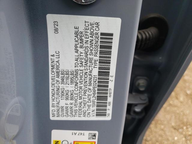 19XFL2H84PE024231 Honda Civic Sport