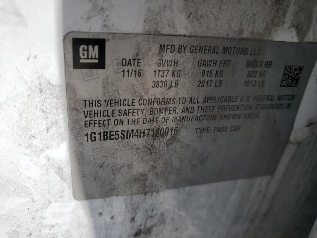 1G1BE5SM4H7190016 Chevrolet CRUZE LT