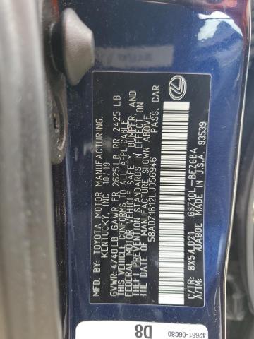 58ADZ1B12LU056946 Lexus ES 350