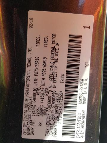 5TFDY5F18JX735857 Toyota Tundra Crewmax Sr5