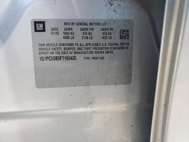 1G1PC5SB5F7169425 Chevrolet CRUZE LT