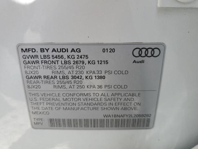 WA1BNAFY2L2059292 Audi Q5 Premium Plus