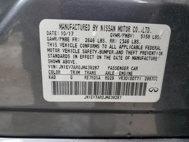 JN1EV7AR0JM439287 Infiniti Q50 LUXE