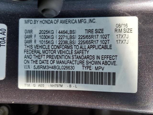 5J6RM3H48GL026630 Honda CR-V SE