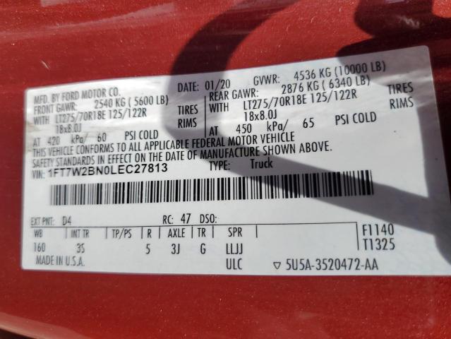1FT7W2BN0LEC27813 Ford F250 Super Duty
