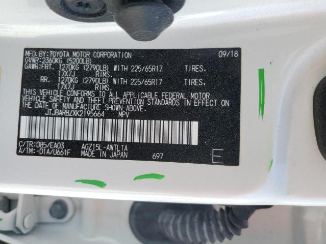 JTJBARBZXK2195664 Lexus Nx 300 Base
