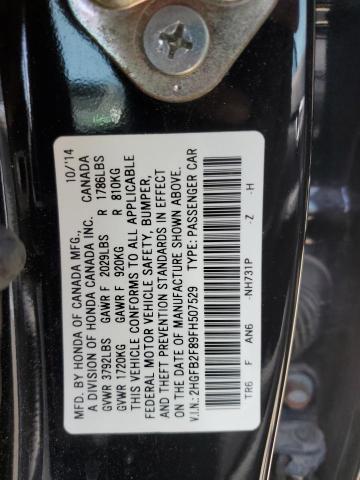 2HGFB2F89FH507529 Honda CIVIC EX