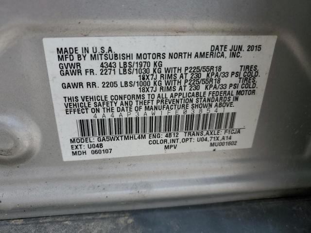 4A4AP3AW1FE038541 Mitsubishi Outlander Sport Es
