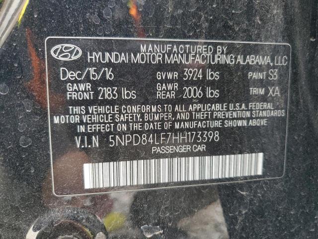 5NPD84LF7HH173398 Hyundai ELANTRA SE