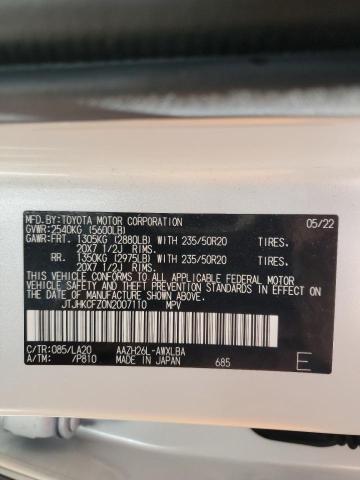 JTJHKCFZ0N2007110 Lexus NX 450H