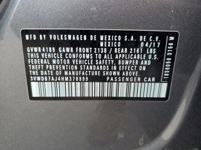 3VWDB7AJ4HM378999 Volkswagen JETTA SE