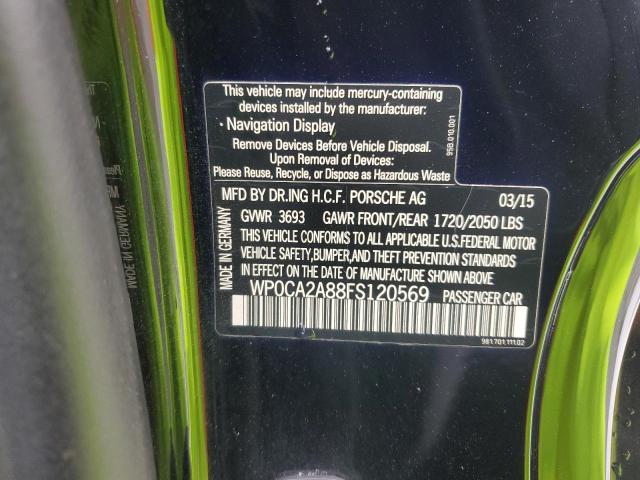 WP0CA2A88FS120569 Porsche Boxster