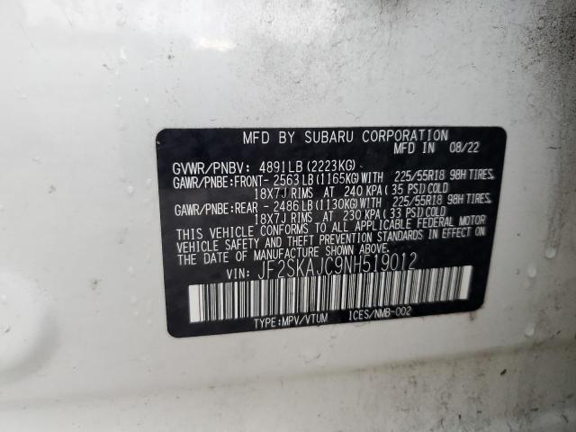 JF2SKAJC9NH519012 Subaru Forester Sport
