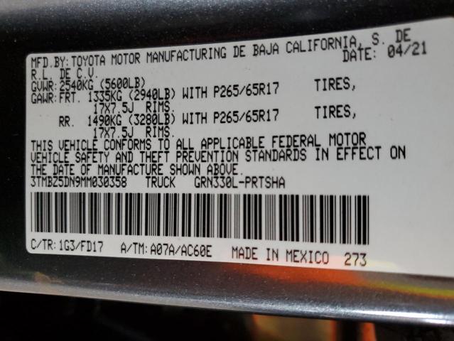 3TMBZ5DN9MM030358 Toyota Tacoma Double Cab