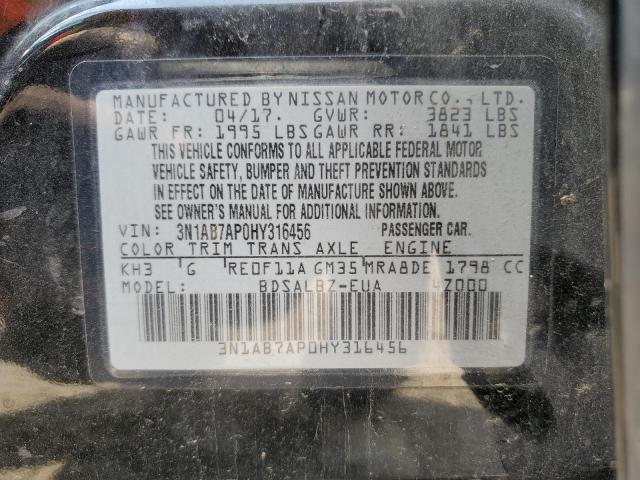 3N1AB7AP0HY316456 Nissan SENTRA S