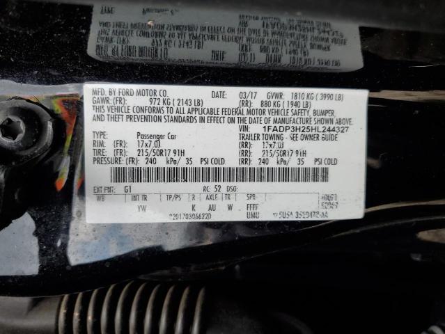 1FADP3H25HL244327 Ford FOCUS SEL