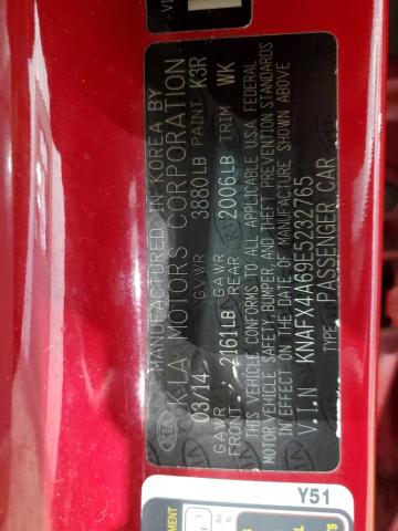 KNAFX4A69E5232765 KIA FORTE LX