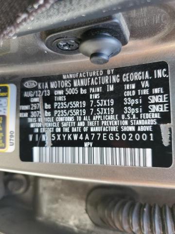 5XYKW4A77EG502001 KIA SORENTO SX