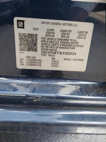 1GC4YUEY3LF222534 Chevrolet Silverado K3500 Ltz