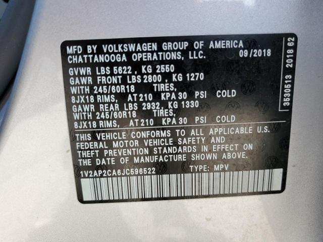 1V2AP2CA6JC596522 Volkswagen Atlas S