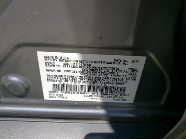 4A4AR4AU3FE001697 Mitsubishi Outlander Sport Se