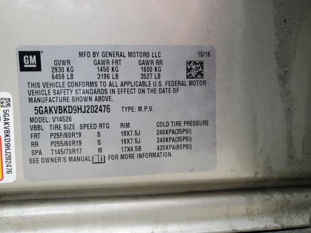 5GAKVBKD9HJ202476 Buick Enclave